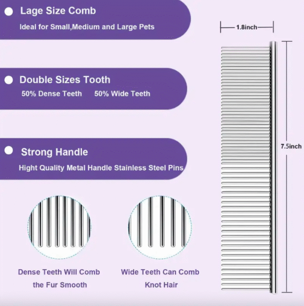 2-Piece Self-Cleaning Pet Grooming Brush Set - Image 3