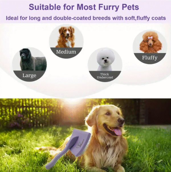 2-Piece Self-Cleaning Pet Grooming Brush Set - Image 6